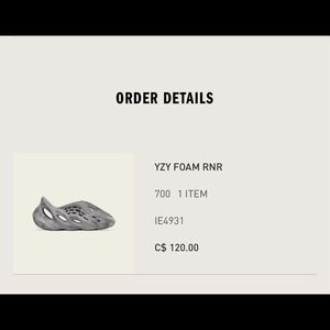 Yeezy Foam Runner - Size 9